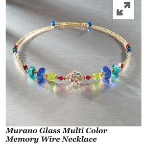NEW handmade murano glass memory wire necklace